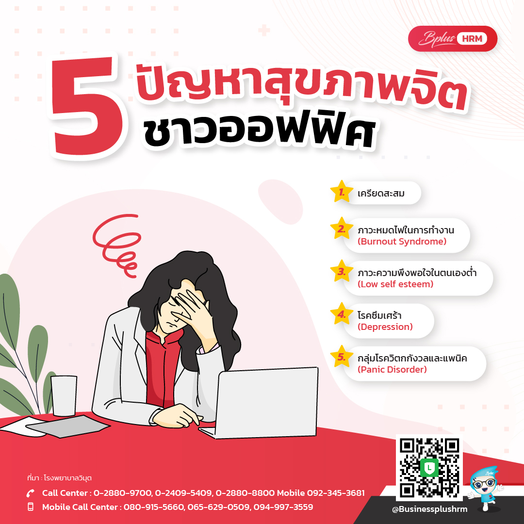 5 ปัญหาสุขภาพจิต ชาวออฟฟิศ